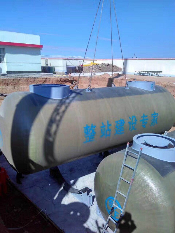 陜西雙層油罐合作客戶安裝現場
